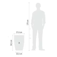 Vaso Liso Cônico 38 (41L) Cor Aço Corten JAPI - comprar online