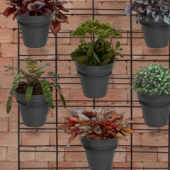 Vaso Sampa (14x13 cm) Cor Grafite VASART - comprar online