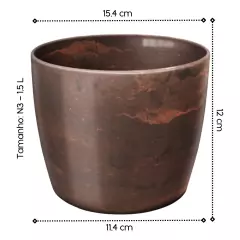 Cachepô Elegance Redondo 03 (1,5L) Café Imperial NUTRIPLAN - comprar online
