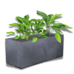 Vaso Floreira Urbe 88 (51L) Preto Ardosia JAPI - Cultiv.me