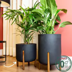 Vaso Cilíndrico Decore 33 (16L) Cor Chumbo JAPI - comprar online