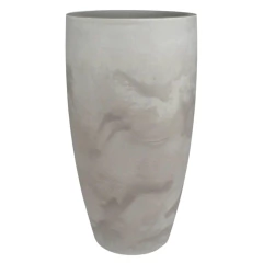 Vaso Cônico Slim Liso 33 (37L) Cor Cimento Queimado JAPI