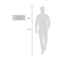 Vaso de Parede Línea 50 (6,5L) Grafite JAPI - Cultiv.me