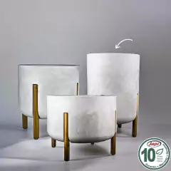 Vaso Cilíndrico Decore 34 (28L) Verde Musgo JAPI - comprar online