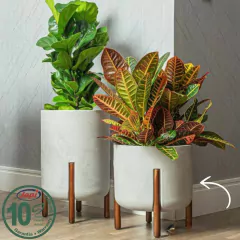 Vaso Cilíndrico Decore 33 (16L) Cor Cimento Queimado JAPI - comprar online