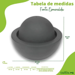 Fonte Esmeralda 110v (57x55) Cor Grafite VASART - comprar online