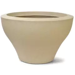 Vaso Ming Redondo Baixo 23 (12L) Cor Areia NUTRIPLAN