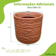 Vaso Delhi 33 (19L) Cor Terracota JAPI - comprar online