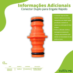 Conector Duplo para Engate Rápido Plástico GARDEN - comprar online