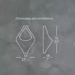 Vaso Gota de Parede 35 (5L) Cor Cimento JAPI - comprar online