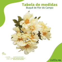 Buquê de Flor do Campo Artificial (31cm) Creme SMO - comprar online