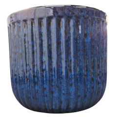 Vaso de Cerâmica Linha Violeta (15) Azul BURGUINA