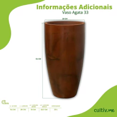 Vaso Agata 33 (23L) Cor Aço Corten JAPI - comprar online