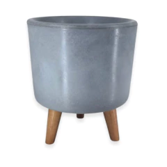 Vaso Doha Pequeno Pé Palito (22x19) Cinza ALPE E ARITANA