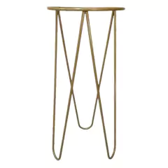 Suporte Tripé 40X18 (Bitola 6 mm) Cor Dourado JC JARDIM