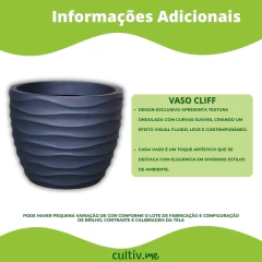 Vaso Cliff 33 (17L) Cor Chumbo JAPI - loja online