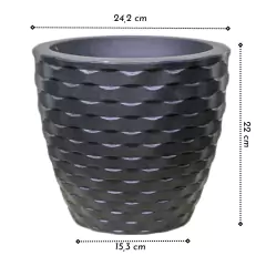 Vaso Elo Redondo 22 (6,5L) Preto NUTRIPLAN - Cultiv.me