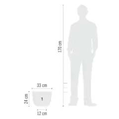 Vaso Tribo Redondo 33 (11L) Cor Mármore JAPI na internet