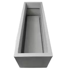 Floreira Flat 57 (6L) Cor Preto Ardósia JAPI - Cultiv.me