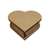 Caja corazón de fibrofácil 12,5x12,5x4,5cm