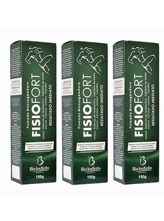 Kit Com 3 Pomadas Massageadora Fisiofort Bio Instinto