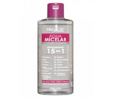 Água Micelar Colágeno e Pantenol 260ml Mary Life (Demaquilante 15 Em 1)