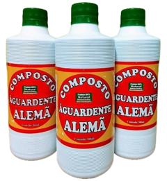 Aguardente Alemã Composto Natural 500ml - 3 frascos | GUARUNATURALS
