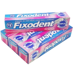 Kit 3 Fixodent 68G - Creme Adesivo Para Prótese Dentária | Guarunaturals