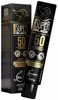 Kit 3 Pomada Massageadora 50 Ervas Naturais Super Black 150g - comprar online