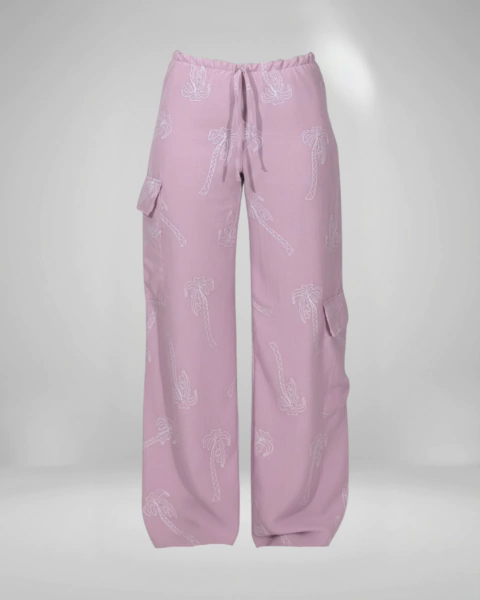 Calça Angola Coqueiros Rosa - comprar online