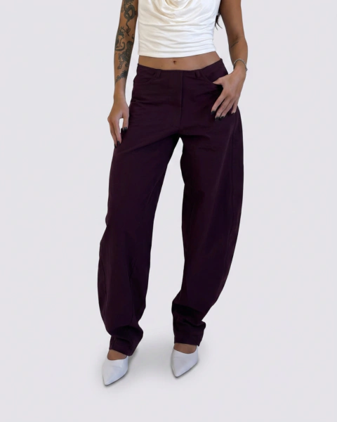 Calça Balloon Bordo Pronta Entrega