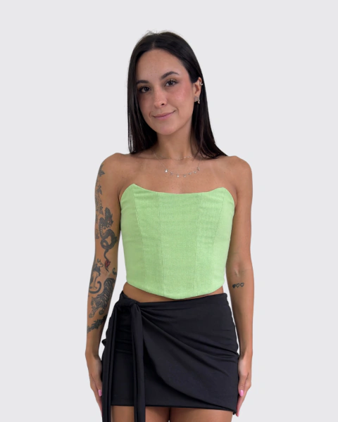 Corset Tulum Verde Claro Pronta Entrega
