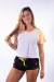 Camiseta Fem. Cropped Tricollor