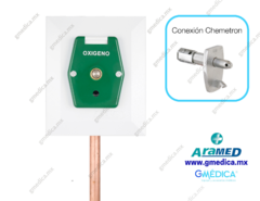 Toma de pared tipo Chemetron para oxígeno enchufe rápido ARAMED 902251