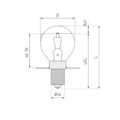 Foco 6V 4.5A 27W, E14 - BT366 en internet