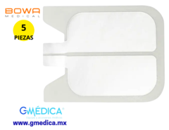 Placa de Electrodos Neutros Desechable Pediatrico BOWA, 71 cm², paquete con 5 pzas