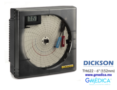 GRAFICADOR REGISTRADOR GRÁFICO CIRCULAR DE HUMEDAD Y TEMPERATURA DE 6" (152mm) MARCA DICKSON MOD. TH622 - comprar en línea