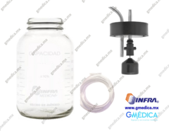 FRASCO VIDRIO PARA ASPIRADOR SUCCIÓN 1 GALON CON TAPA Y JUEGO DE MANGUERA - comprar en línea