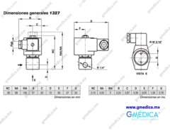 VALVULA SOLENOIDE ELECTROVALVULA DE 2 VIAS JEFFERSON 1/4" NPT - 1327BA302T, 120/60-110/50Hz. en internet