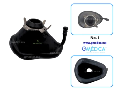 Mascarilla para Anestesia De Latex Reusable ADULTO No. 5 NEGRO