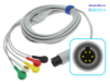 CABLE ECG DE 5 LATIGUILLOS DE BOTON, CONEXIÓN DIRECTA COMPATIBLE CON AAMI