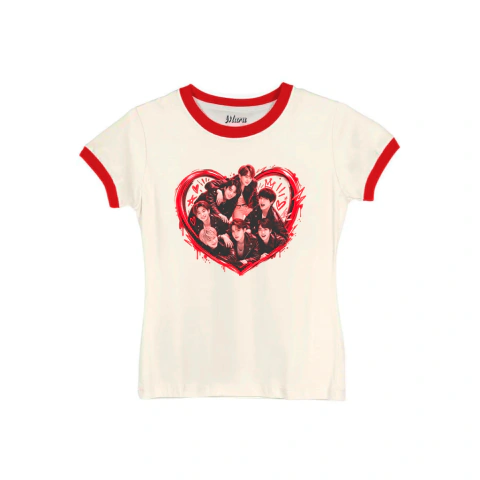 BTS Heart - Ringer tee