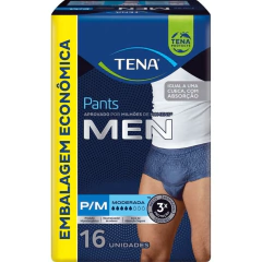 Roupa Intima Tena Pants Men com 16 unidades tamanho p/m