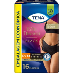 Roupa Intima Tena Pants Discreet Black com 16 unidades tamanho p/m