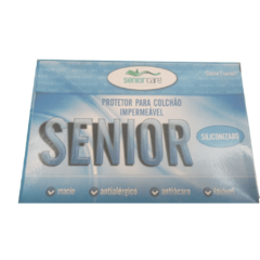 Protetor de Colchão Siliconado c/ Zíper p/ Colchão Caixa de Ovo - Solteiro - Senior Care