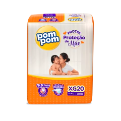 Fralda infantil Pom Pom Protek Proteção de Mãe tamanho xg