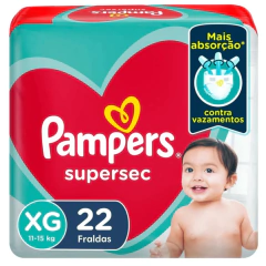 Fralda Infantil Pampers Supersec™ Tamanho XG