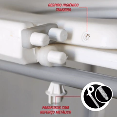 Assento Sanitário Almofadado Aberto para Cadeira de Banho - Mebuki
