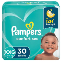 Fralda Infantil Pampers Confort Sec™ tamanho XXG