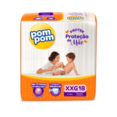 Fralda infantil Pom Pom Protek Proteção de Mãe tamanho xxg